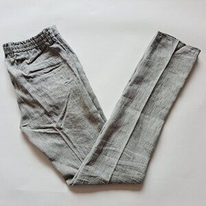 NEW Men's Germano Light Grey 100% Lino Pants Size IT 48